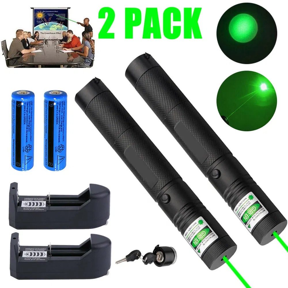 Assassin Green Laser Pointer Visible Lazer & Battery & Charger 1mW