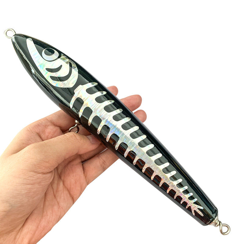 80g 90g Pêche artisanale en bois Lure Lure Pêche en mer Crayon de pêche en bateau