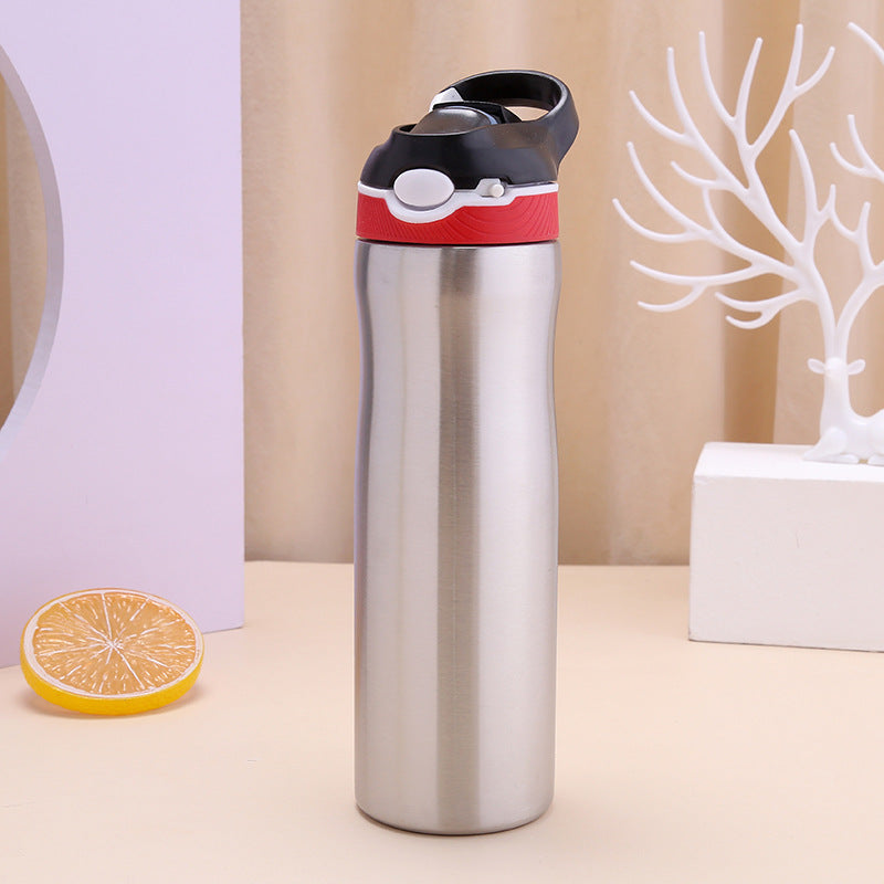 Bouteille d'eau en acier inoxydable 316 avec paille pour adultes