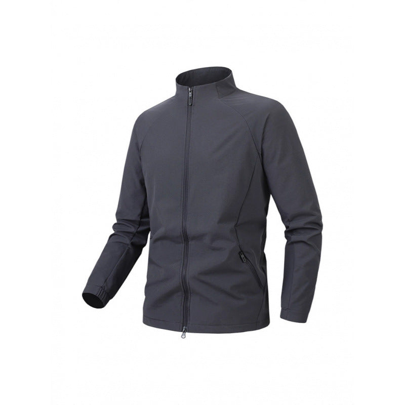 Hommes SpringAutomn Casual Running Stand-Collar Waterproof Et Veste Windproof Outdoor fitn