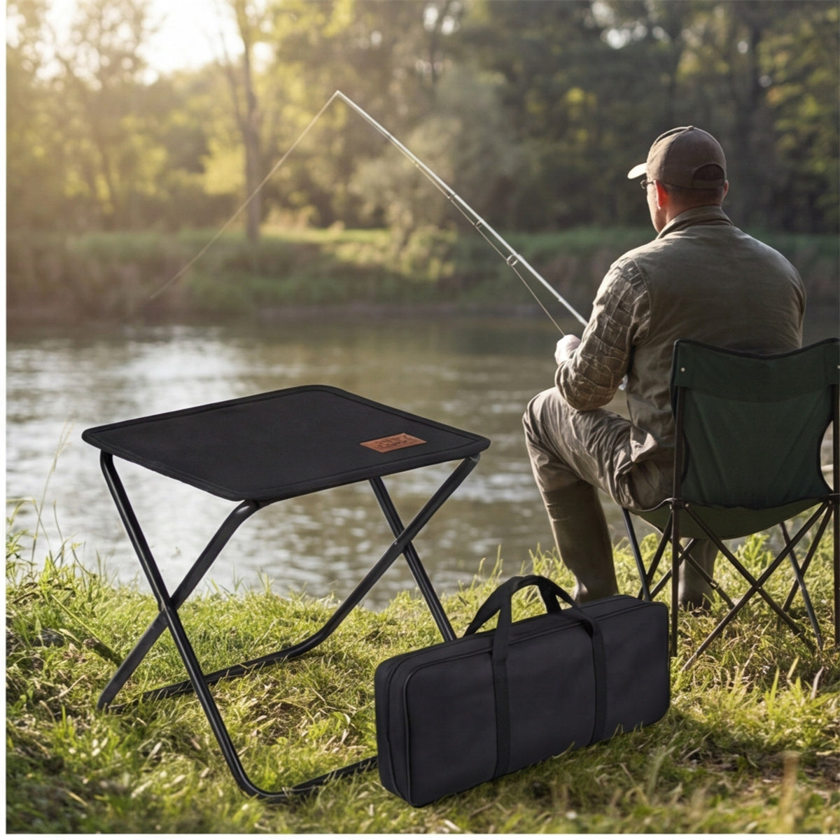 Tabouret pliant en forme de sac à main