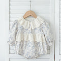 Bébé Floral-print Rond-cou à manches longues Onesie