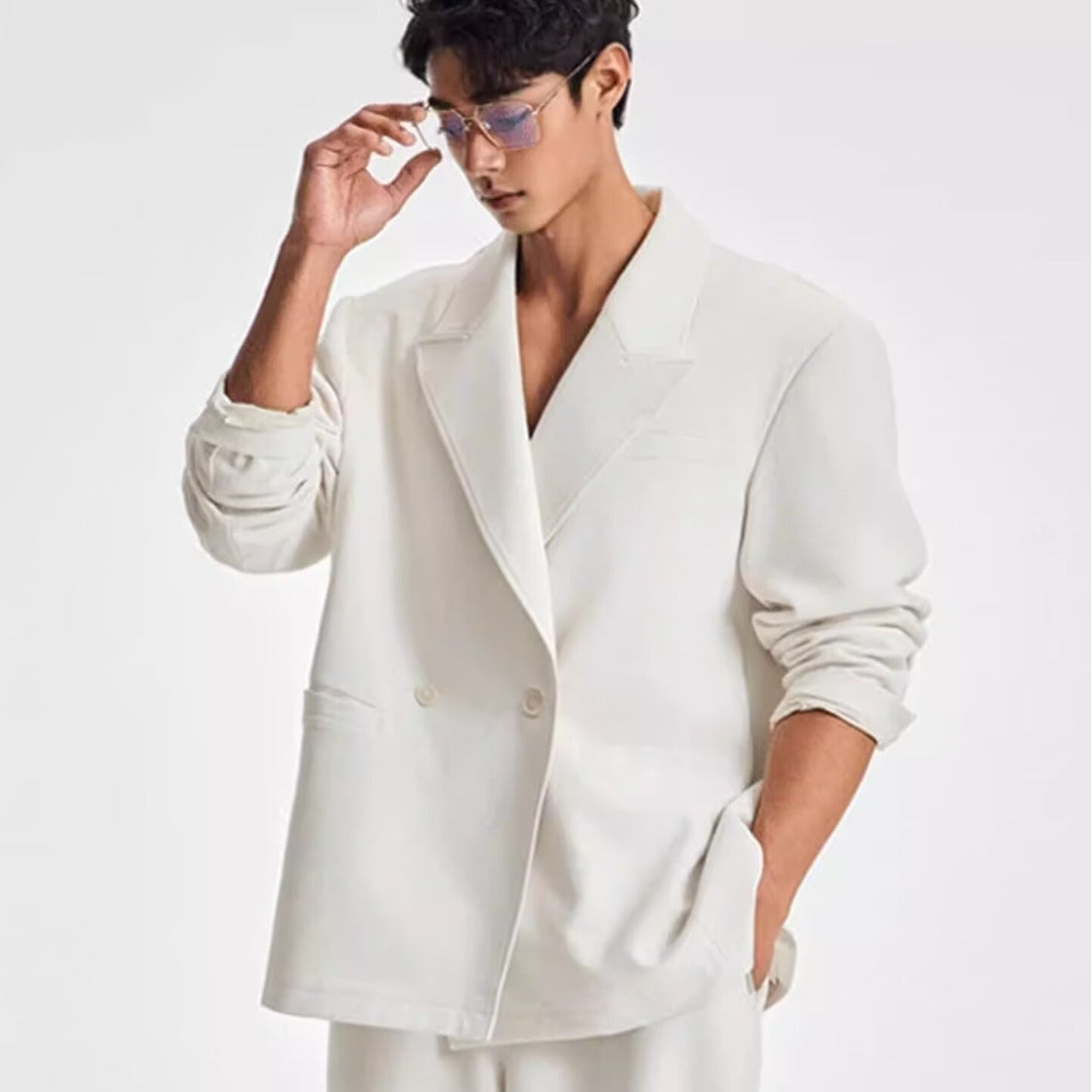 Springautumn Style coréen Mens Minimalist Suit Jacket