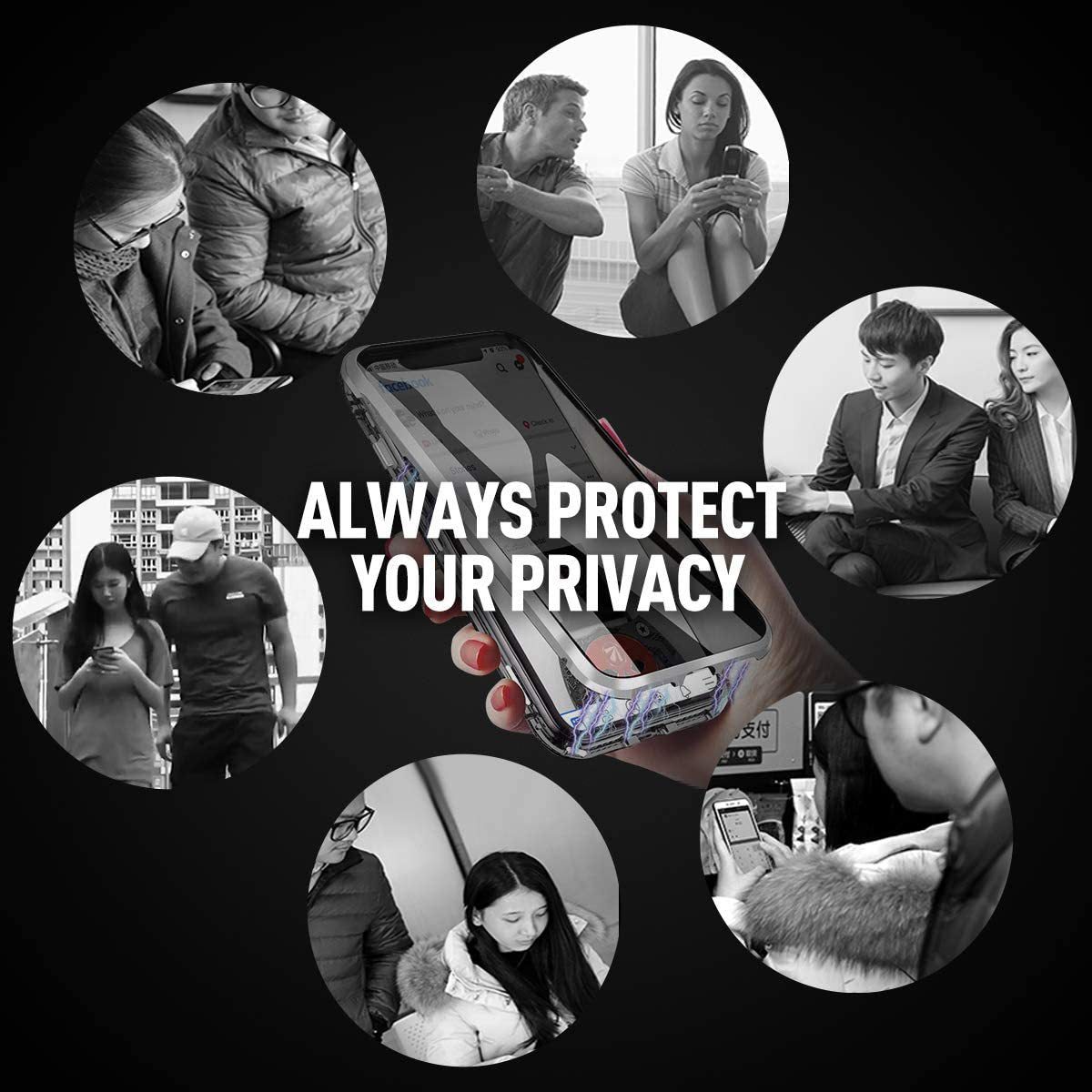 Couverture de protection anti-peeping pour cadre métallique haute définition