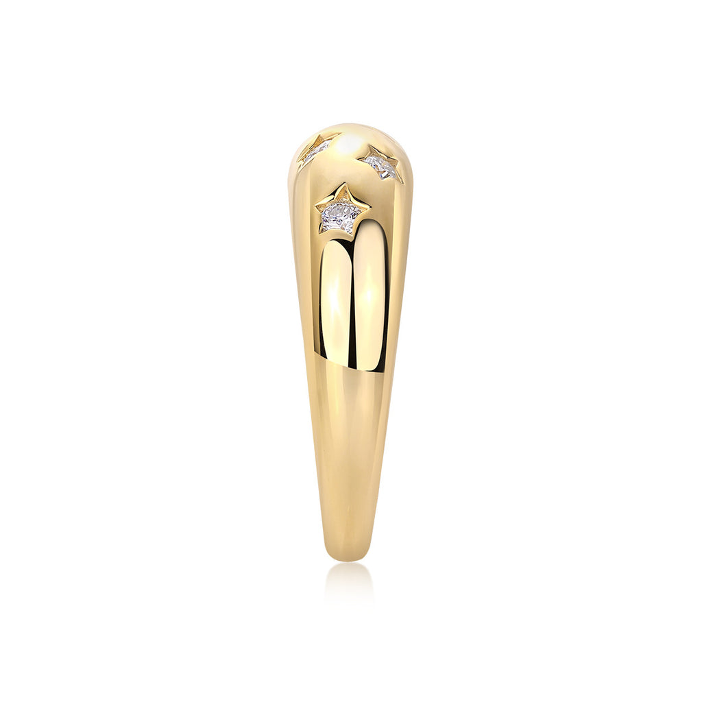 S925 Anneau Argent Sterling avec Moissanite Minimaliste et Modeable