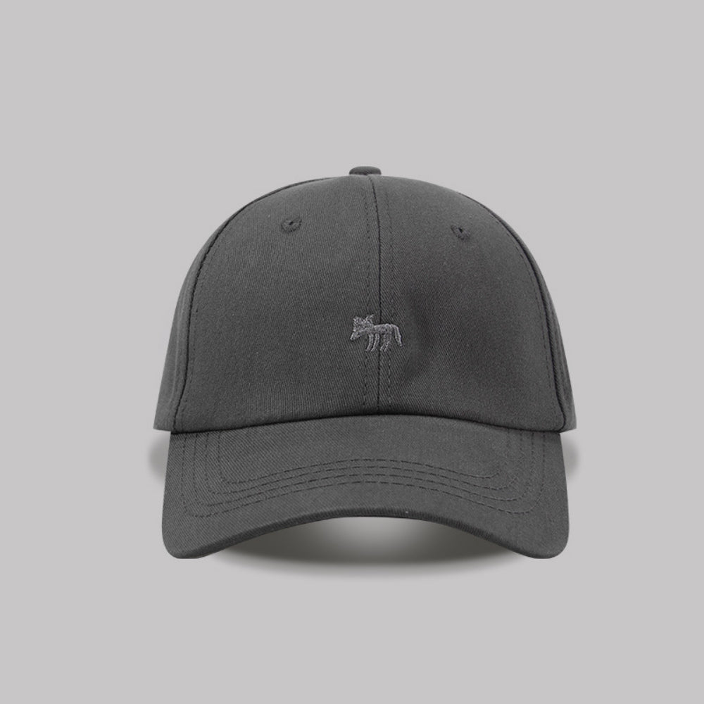 Femmes Solid-colore brodé Fox Simple Style Casual Soft Brim réglable Casquette de baseball