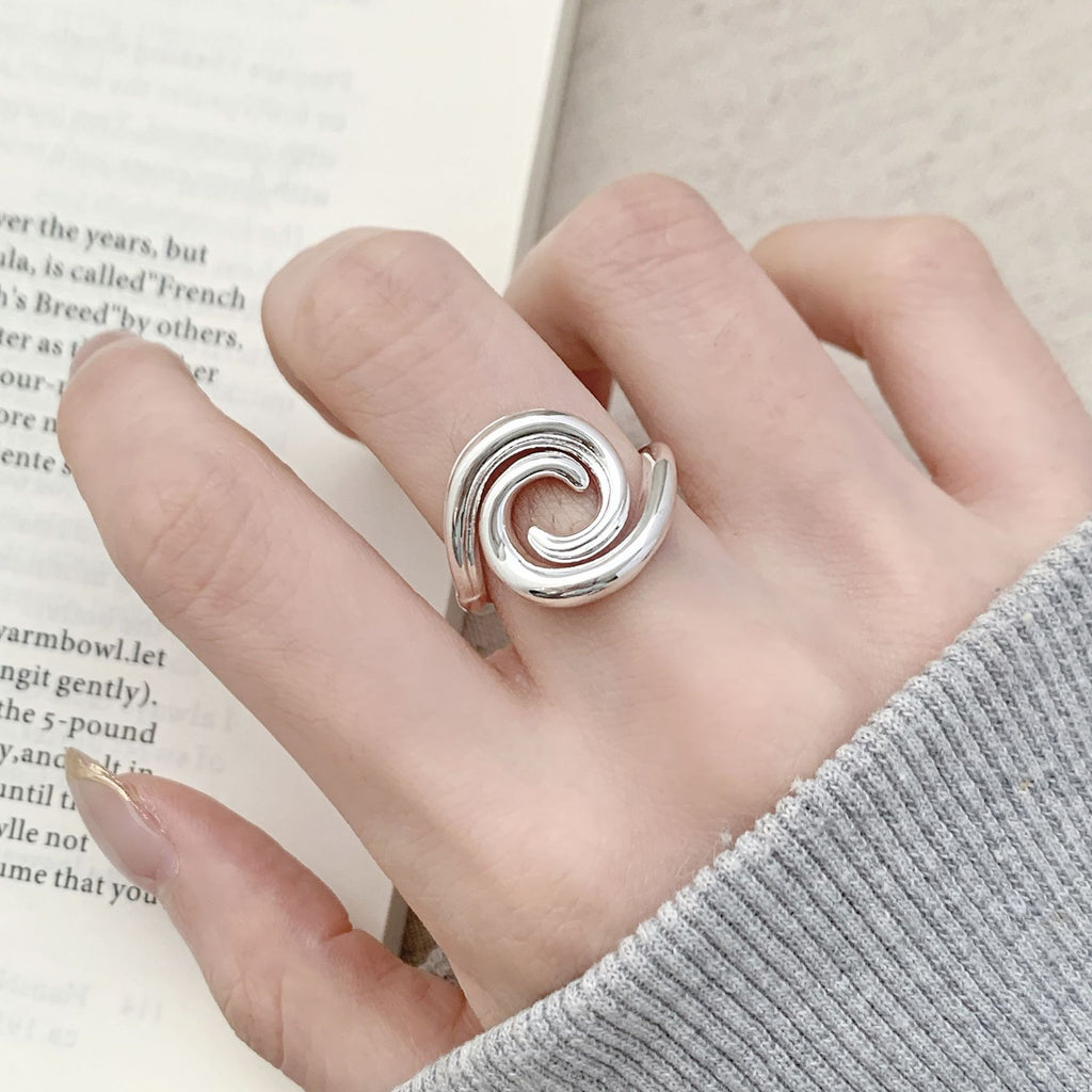 Femmes Minimaliste Ligne Circle Anneau ouvert