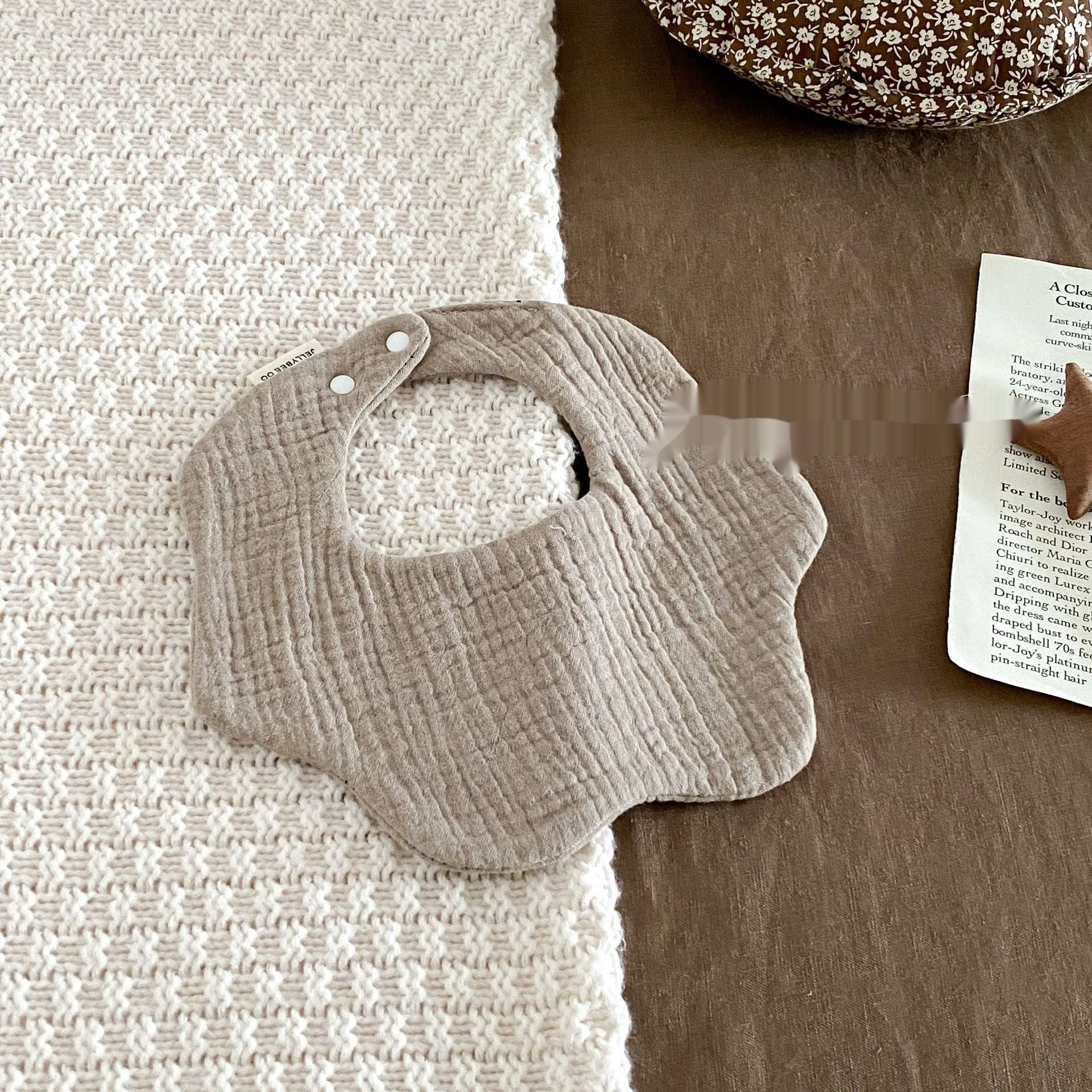 Fil de coton pur nouveau-né anti craquage bavoir