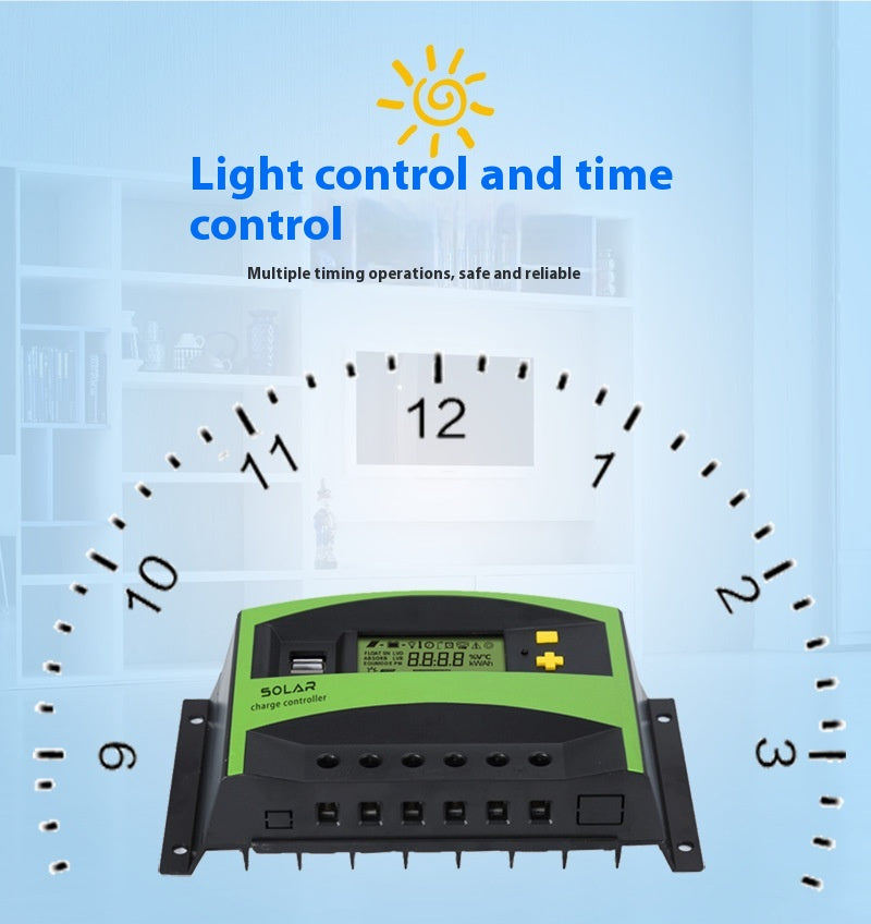 Contrôleur solaire 12v24v20A-60A Contrôleur de panneau photovoltaïque