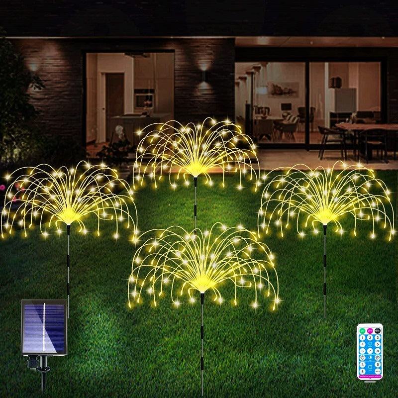 Solar Fireworks Lampe Faites glisser une sortie de pelouse imperméable