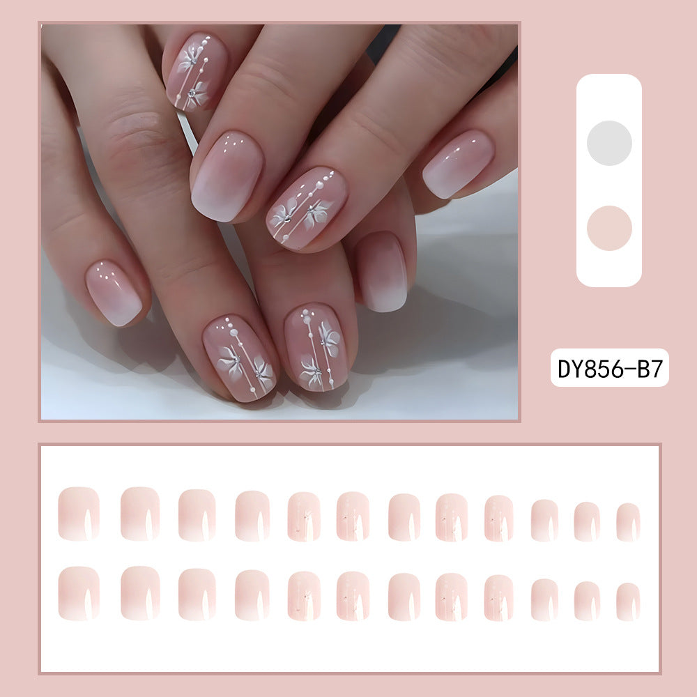 24 pièces de filet acrylique à pression carrée courte changement de couleur blanc Trimmings avec emb 3D