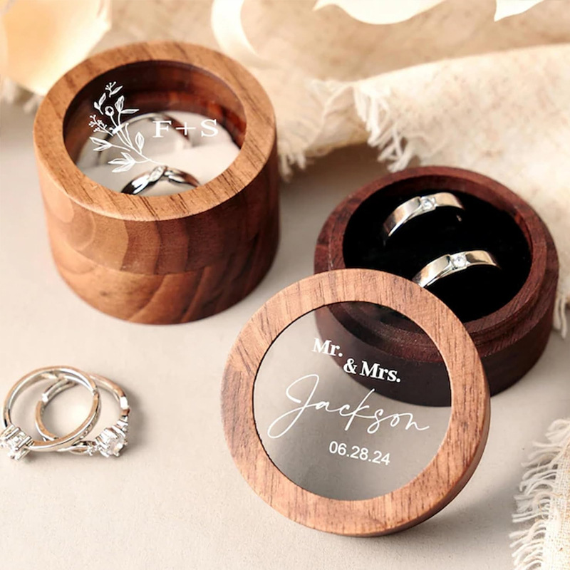 Boîte de cérémonie de proposition d'anneau de la saison de mariage