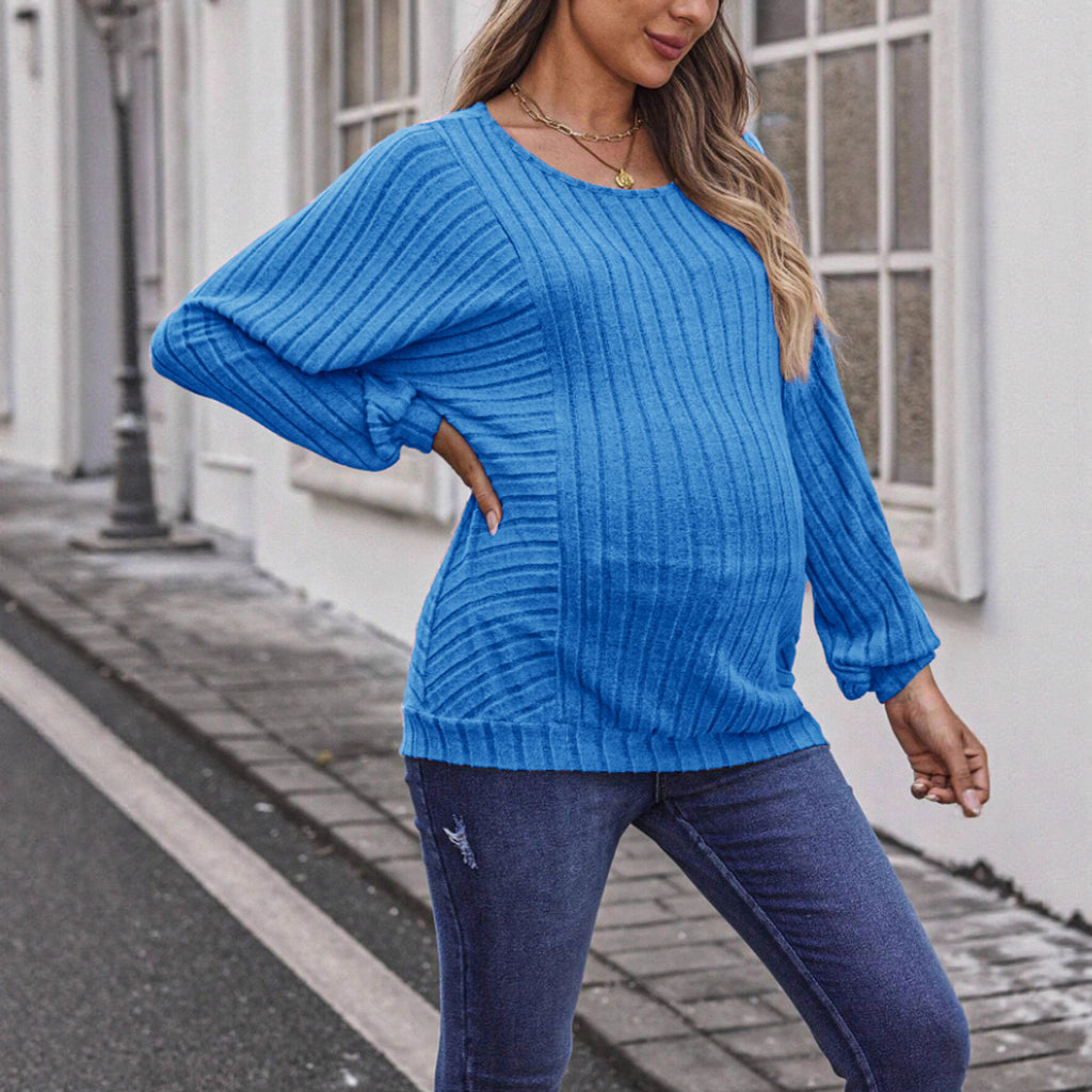 Femmes Confortable Casual Solid-color Top avec manches Lanterne