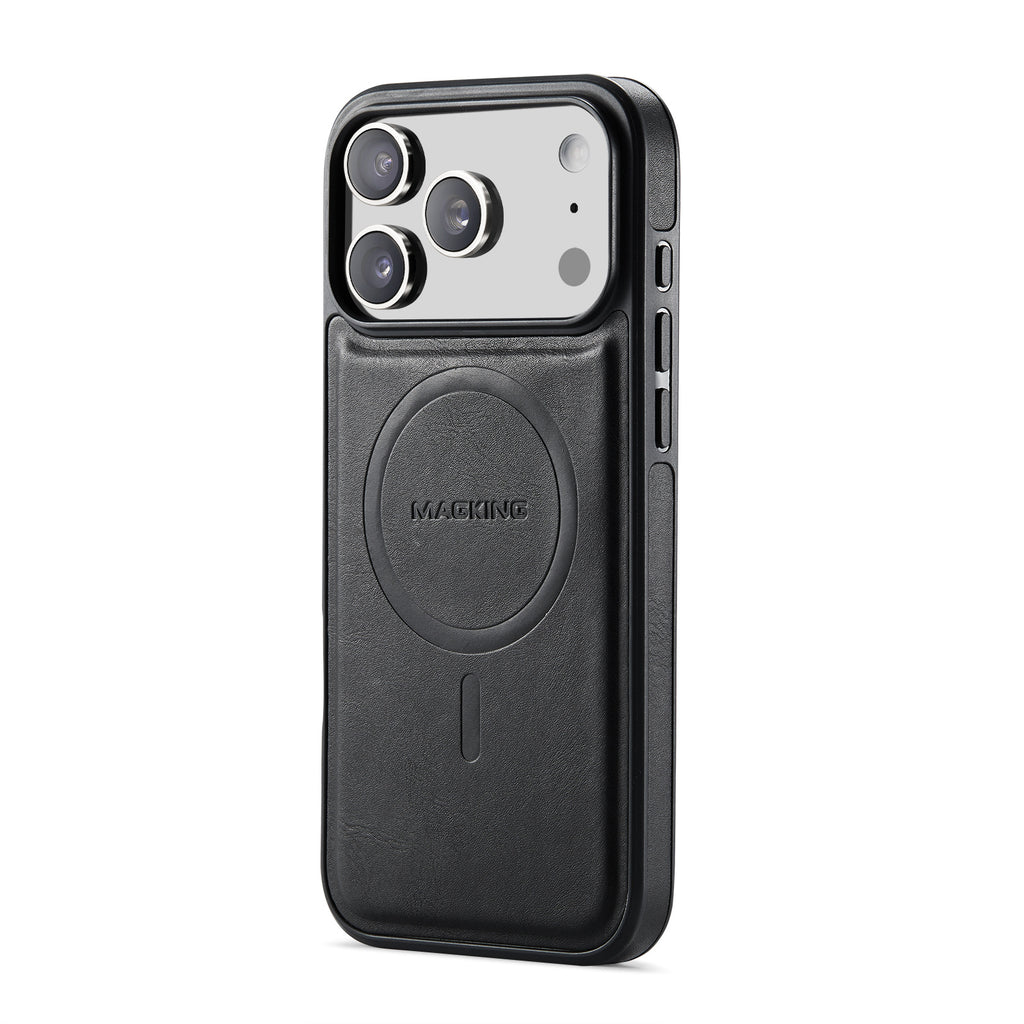Housse de protection en cuir pour téléphone sans fil magnétique