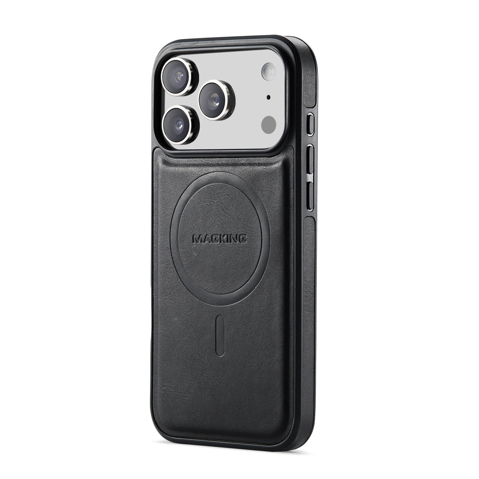 Housse de protection en cuir pour téléphone sans fil magnétique
