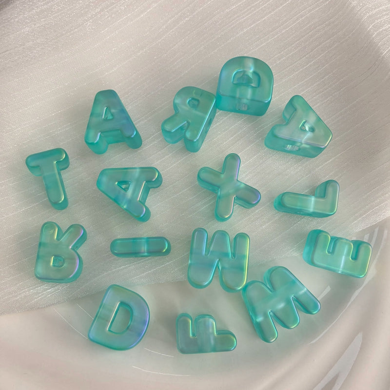 Perles lettre acrylique Matte irisés