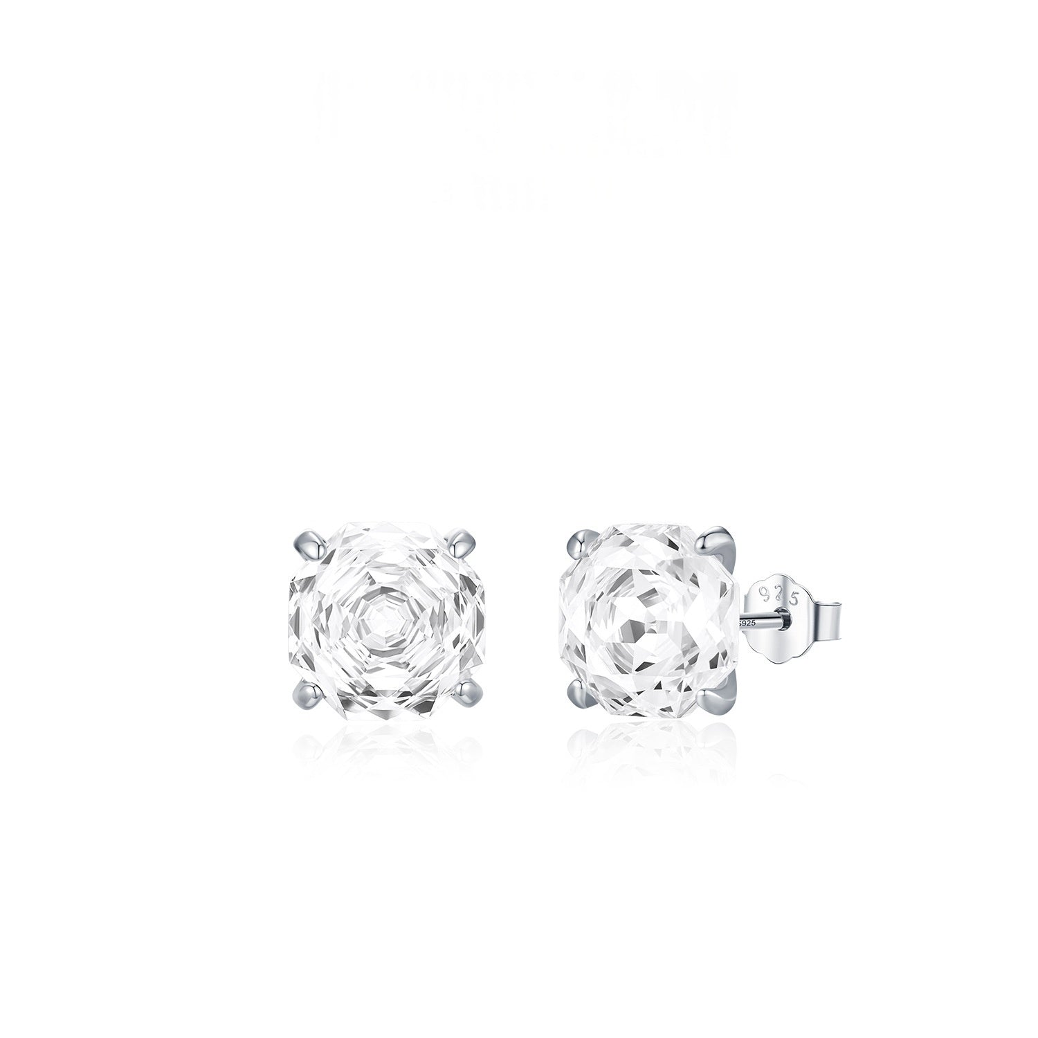 Boucles d'oreilles en diamant brillant taille rose Unisex Accessoire