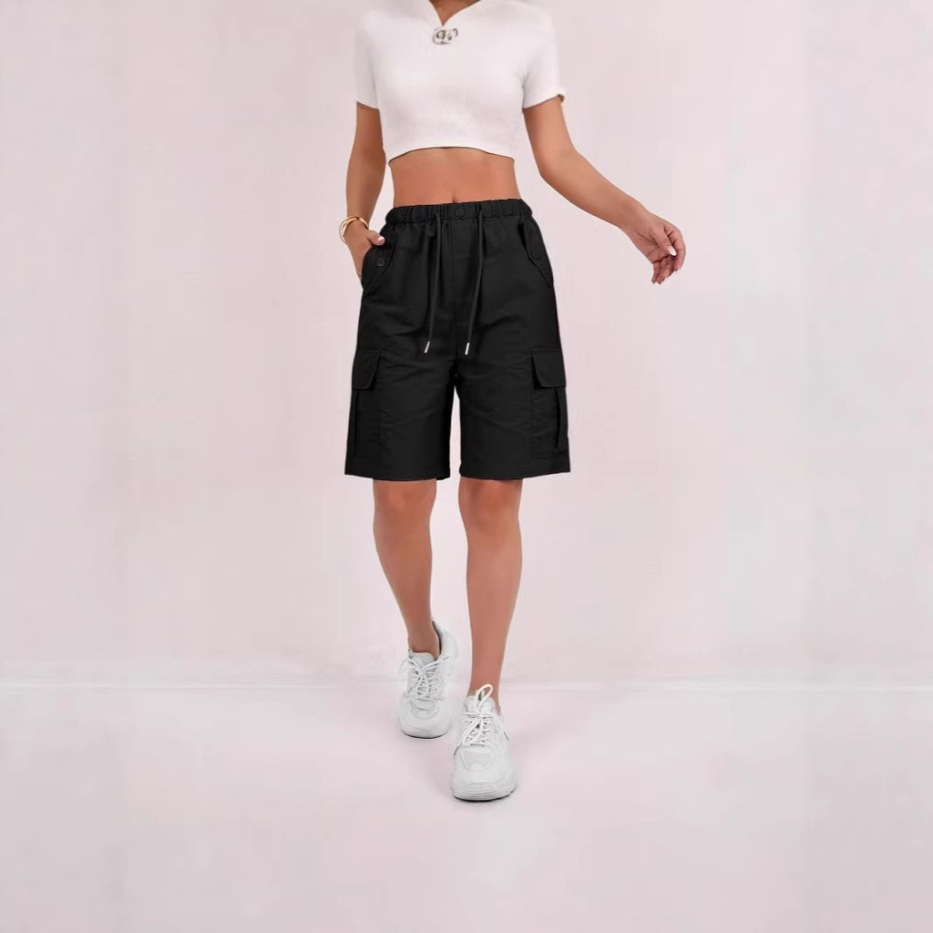 Casual Drawstring Capri Pantalons Trendy Sportswear pour le commerce électronique