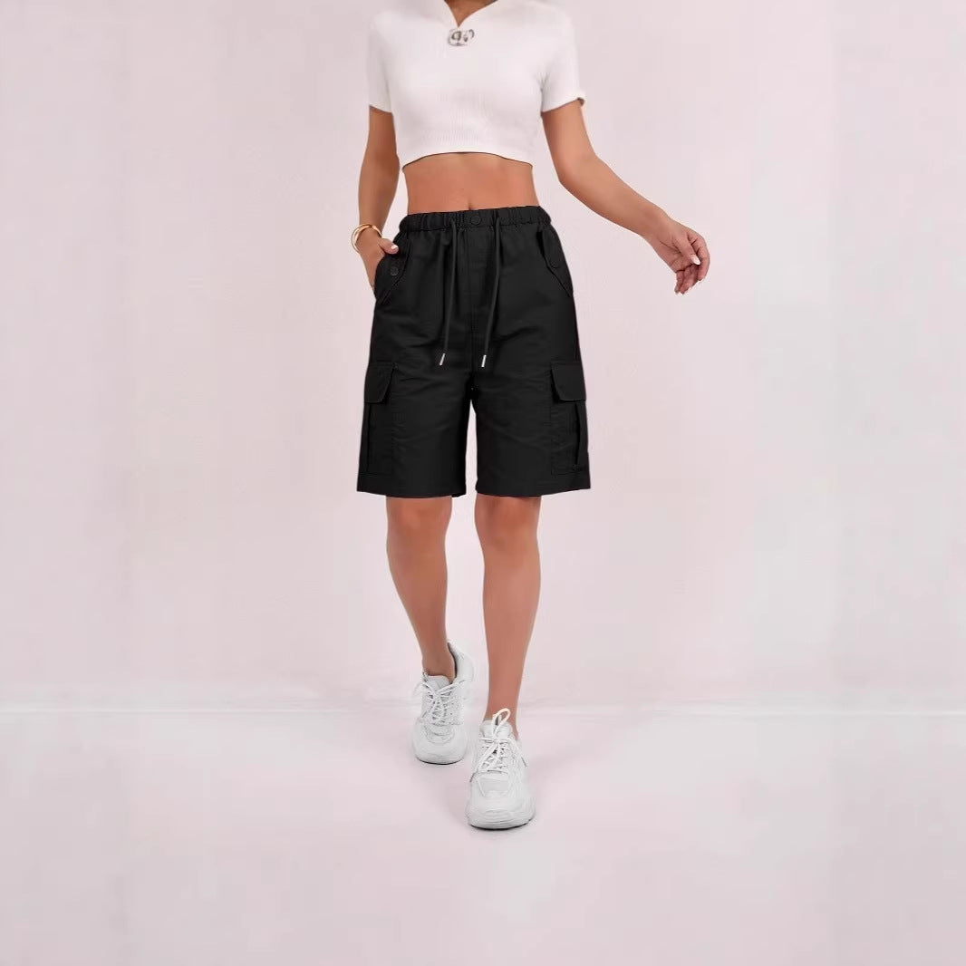 Casual Drawstring Capri Pantalons Trendy Sportswear pour le commerce électronique