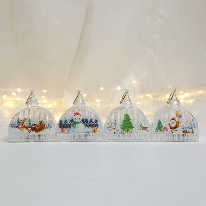 Décorations de Noël lumières LED lumières cristal lumières fenêtre ornements Arbre de Noël pendentifs C
