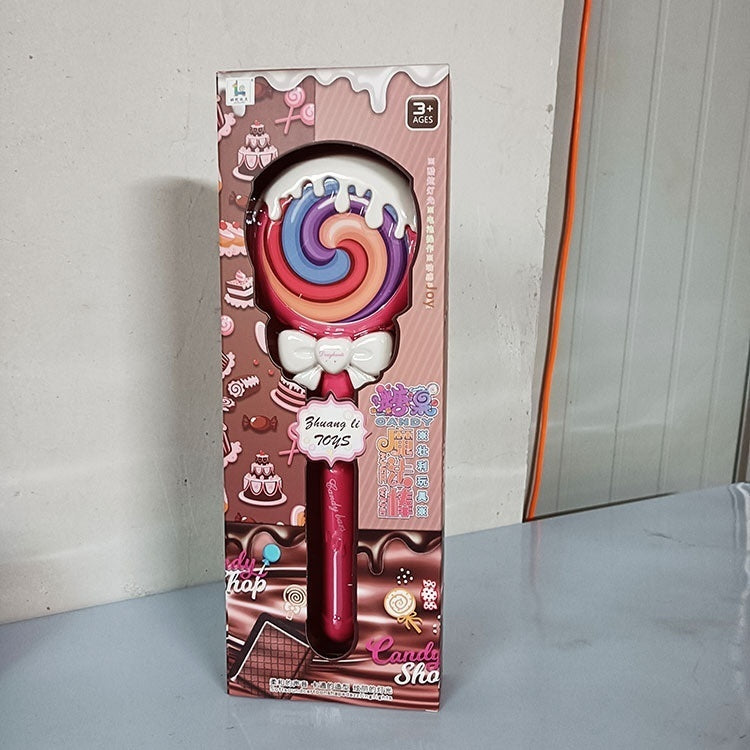Cadeau en boîte de fille Lollipop Light-up baguette magique
