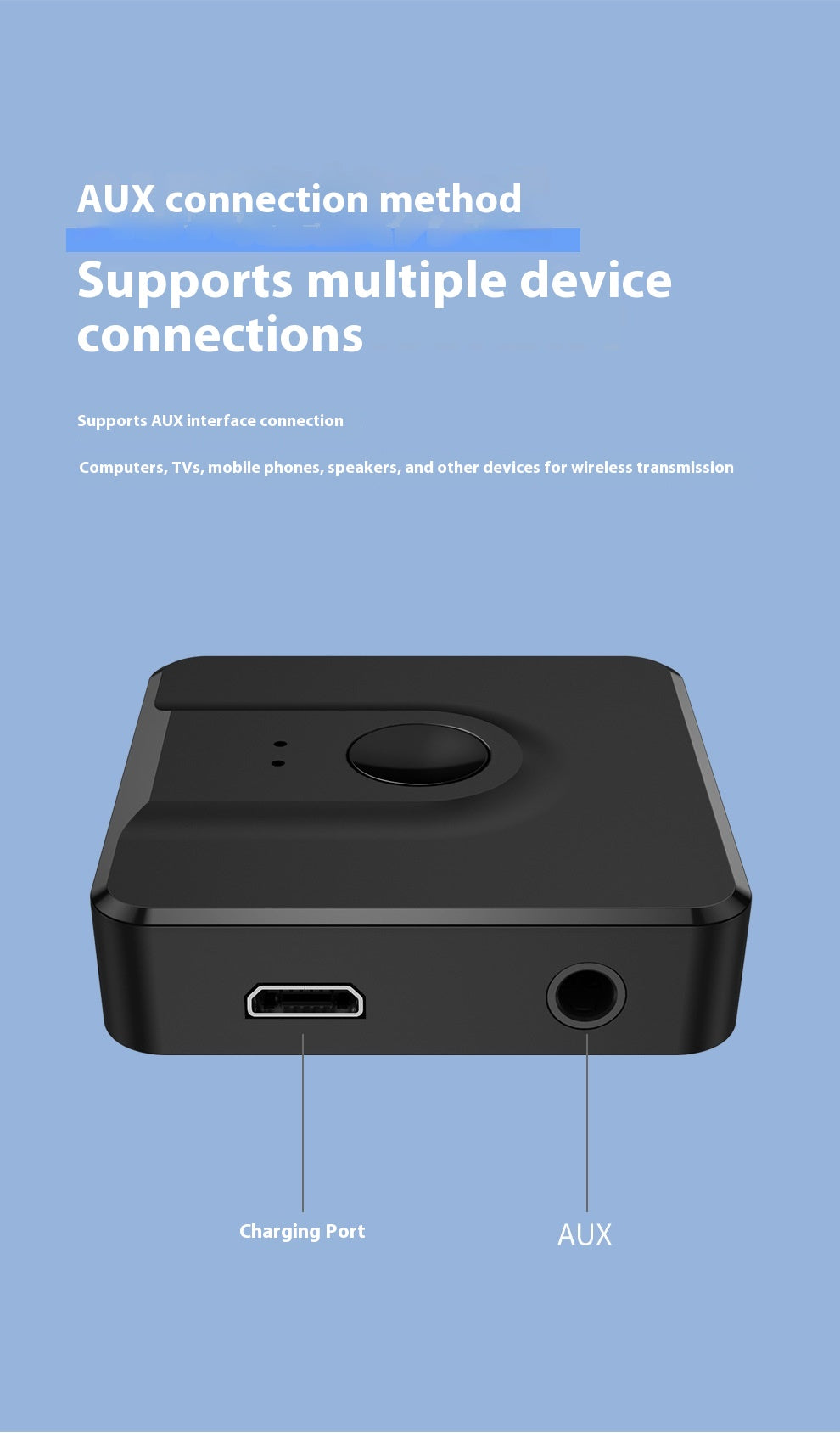 Bluetooth 50 Adaptateur de réception et de transmission audio monté sur véhicule