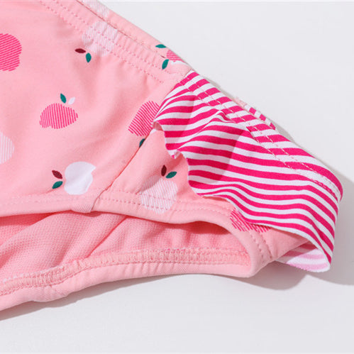 Fashionable simple mignon filles combinaison de maillot de bain fractionné