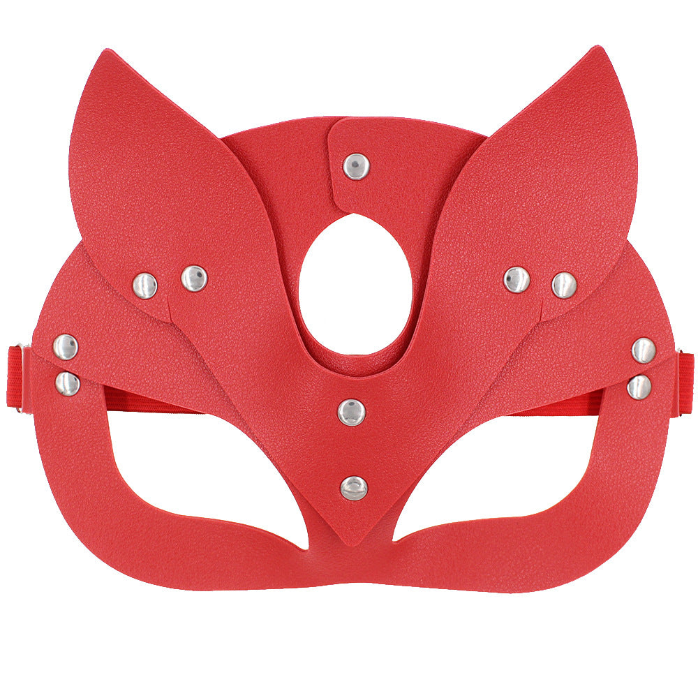 Masque de renard en cuir PU personnalisé européen et américain