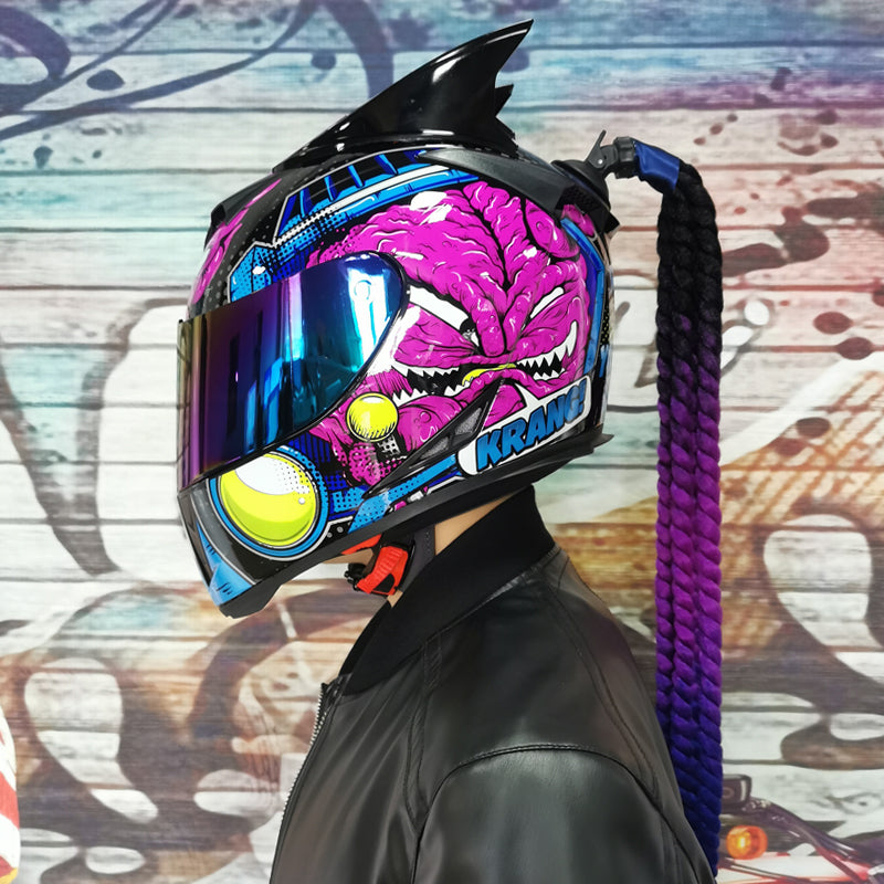 Casques de moto en cuir de couple