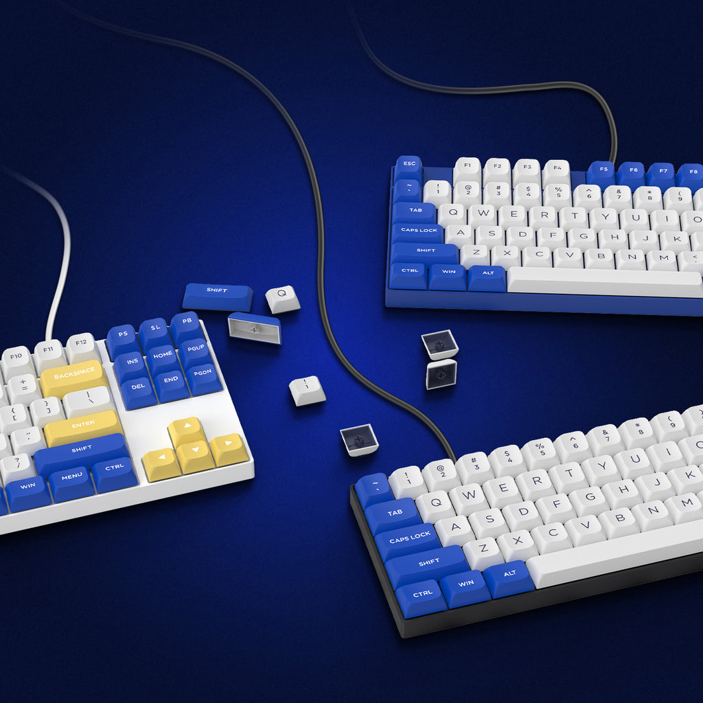Clavier de jeu mécanique sans fil PBT de 184 clés