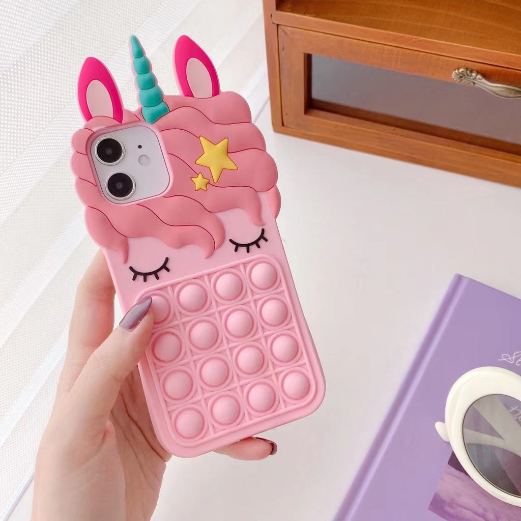 Caricature Bubble Cils Animal Multi-modèle Silicone Coque Téléphone