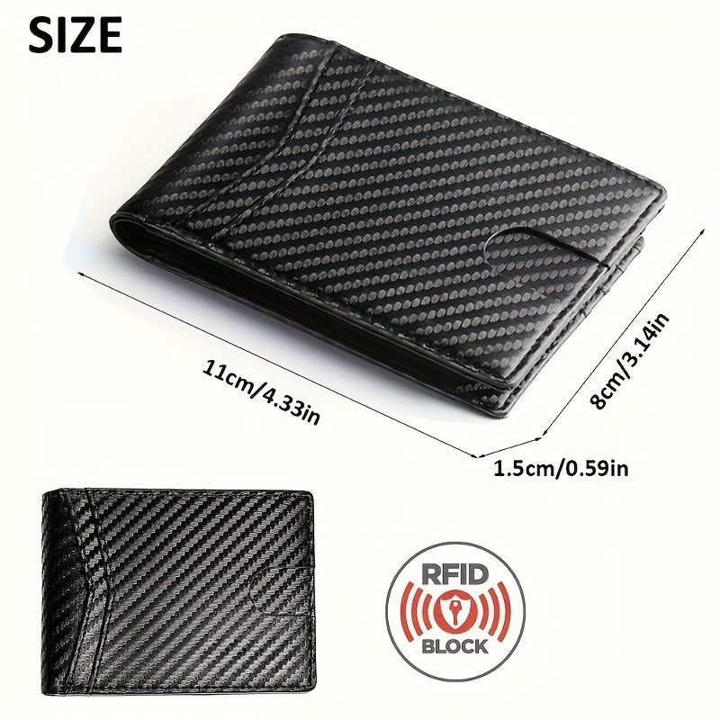 Portefeuille en fibre de carbone multicarte homme