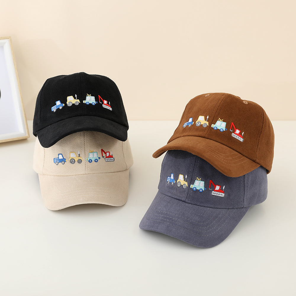 Casquette de baseball brodée pour véhicules de génie pour garçons - Chapeau de soleil pour enfants - Baby Ou