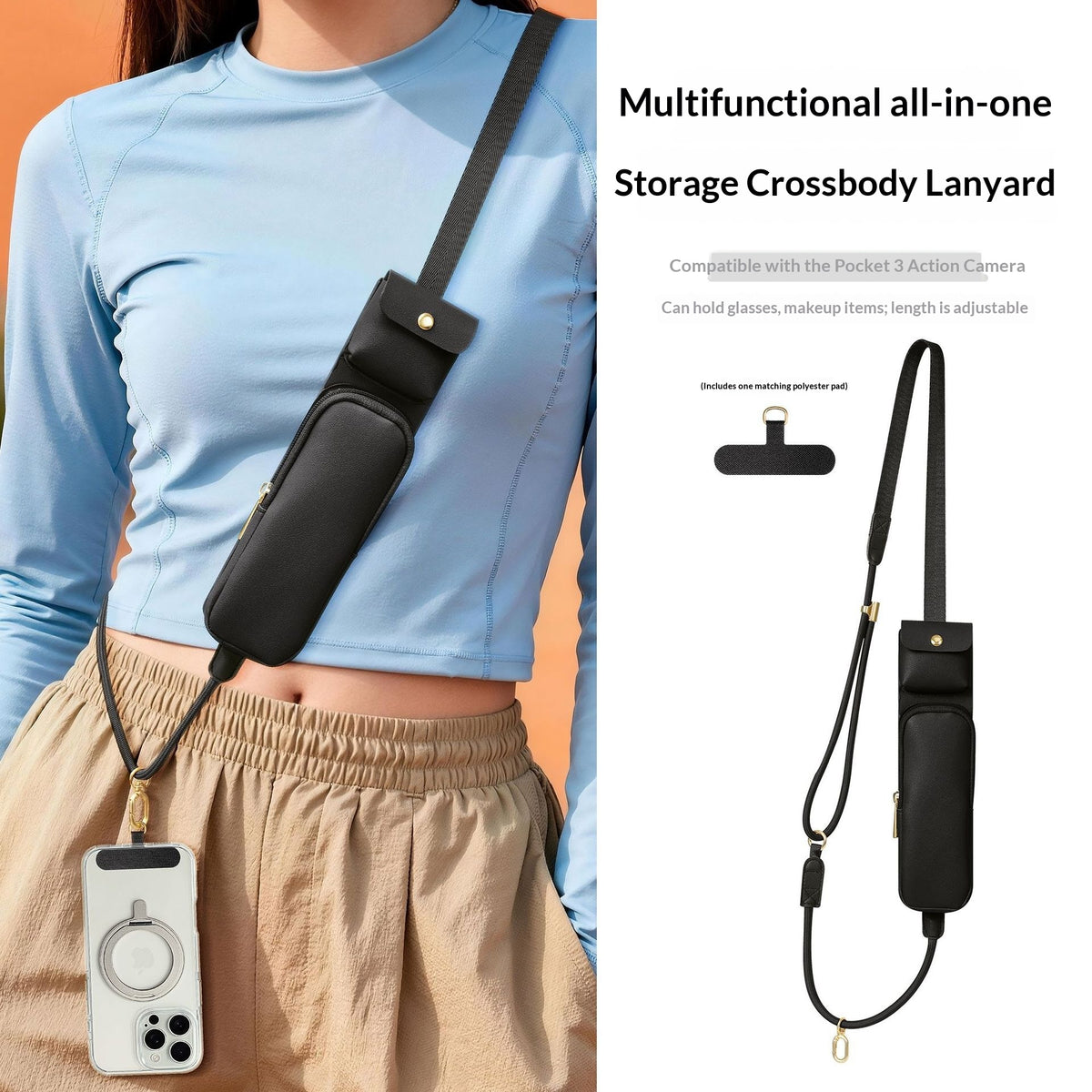 Outdoor Anti-loss Multi-fonctionnel Large Flat Lanyard