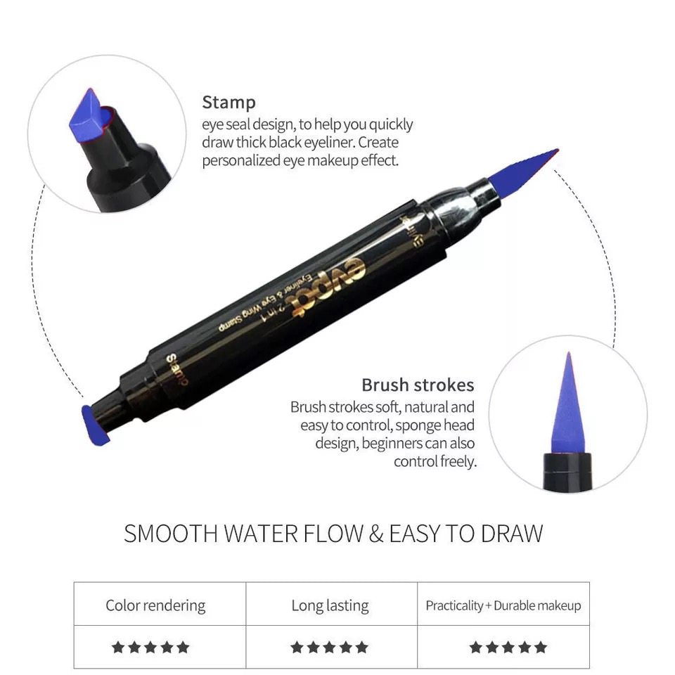 Stylo à double pointe pour colorer le coin extérieur de l'eyeliner