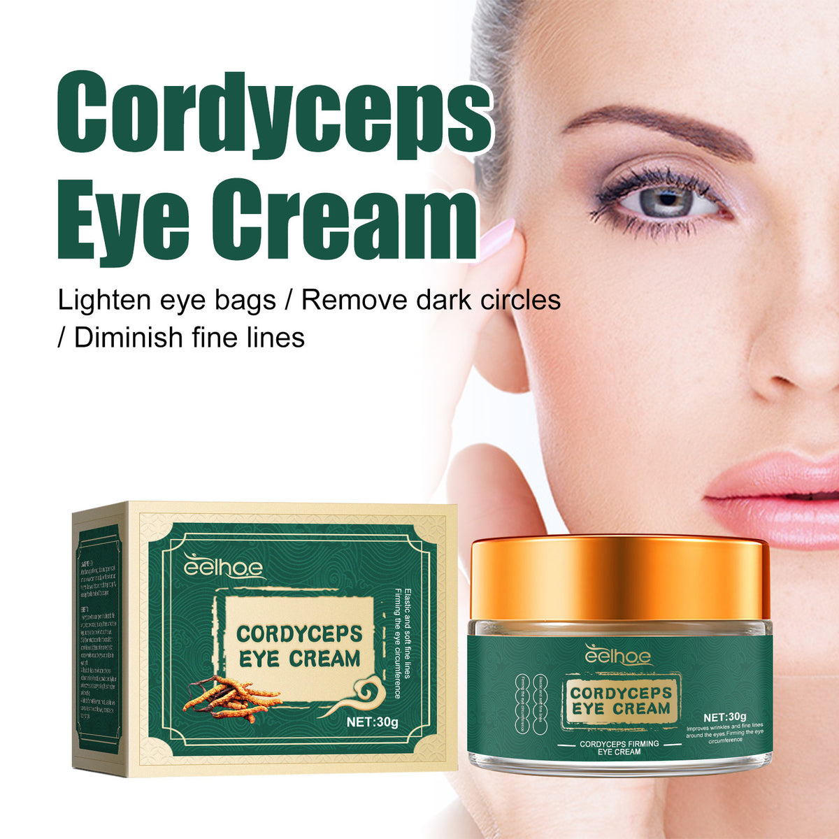 Cordyceps Eye Cream Fade Bags and Dark Circle Fine Lines