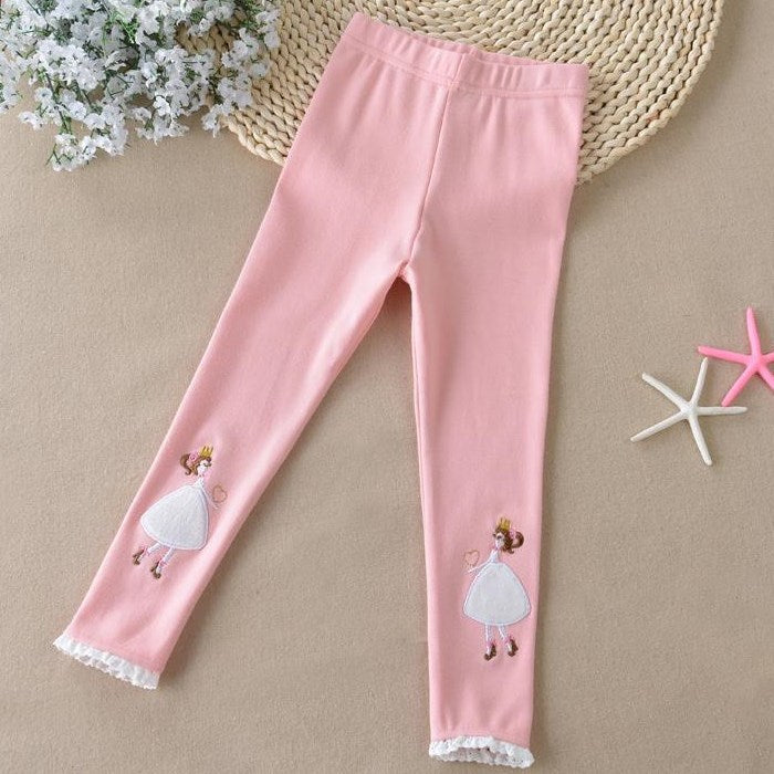 Pantalons de coton moyen et grand pour filles