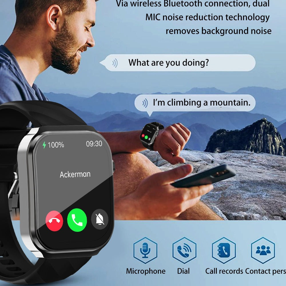 Écran courbé de 22 pouces Bluetooth appelant la montre intelligente U13 assistée par la voix