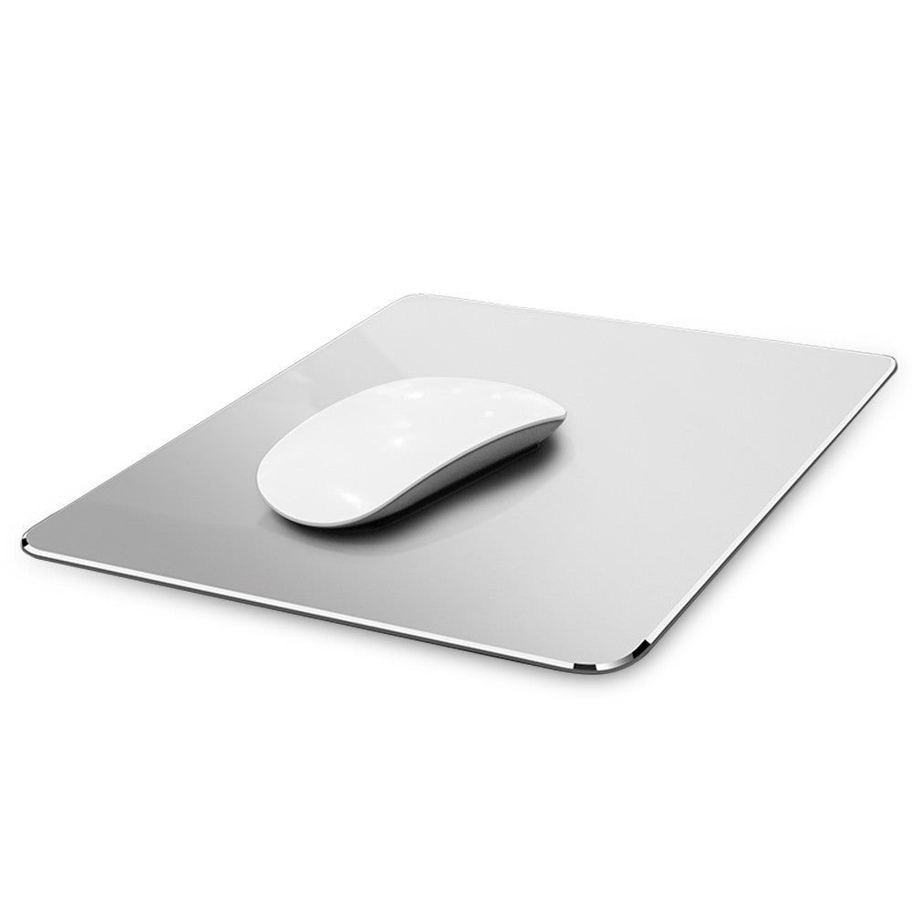 Tapis de bureau en aluminium double face pour souris en métal