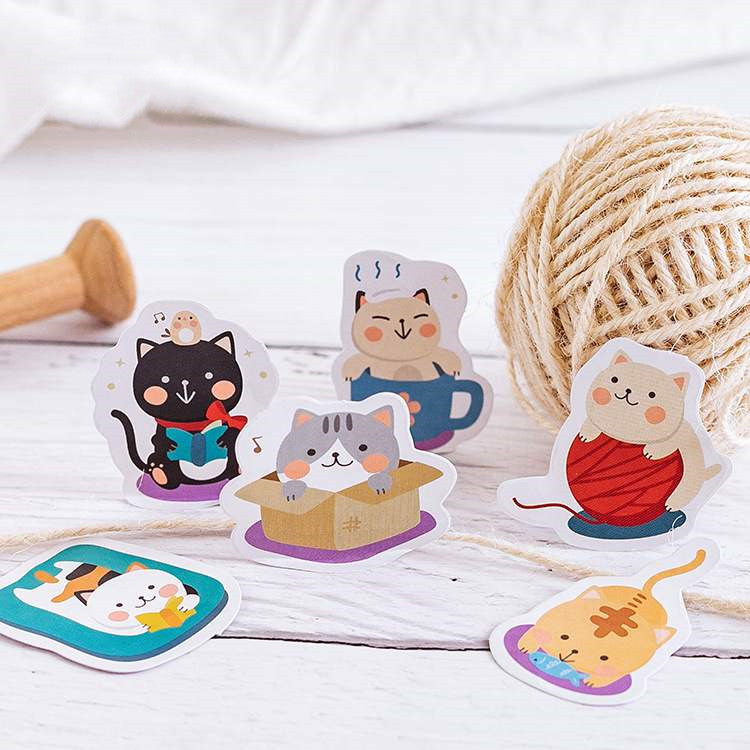 Autocollants de chat en boîte de bricolage