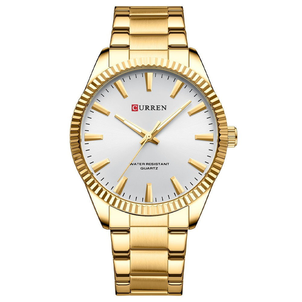 Men's Business Round Waterproof Pin Watch