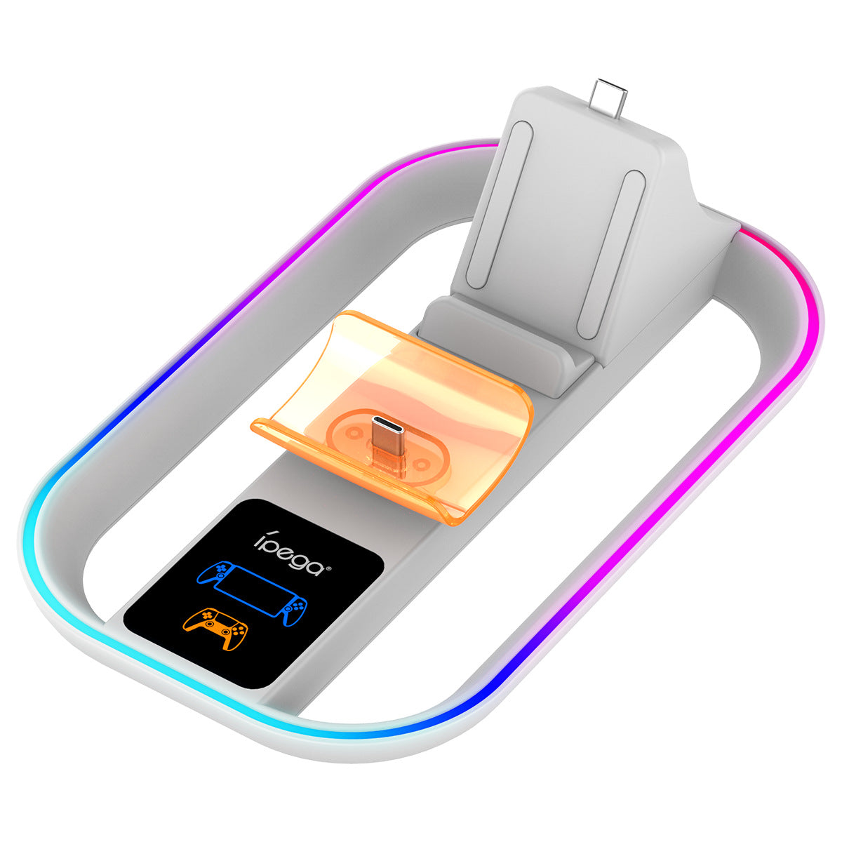 Base de charge de machine de jeu de streaming avec coloré