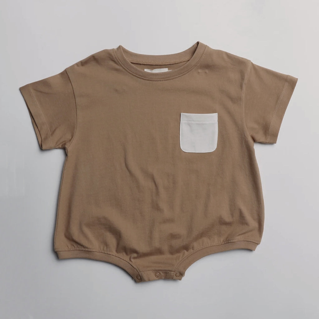 Unisex Decorated Pocket Romper