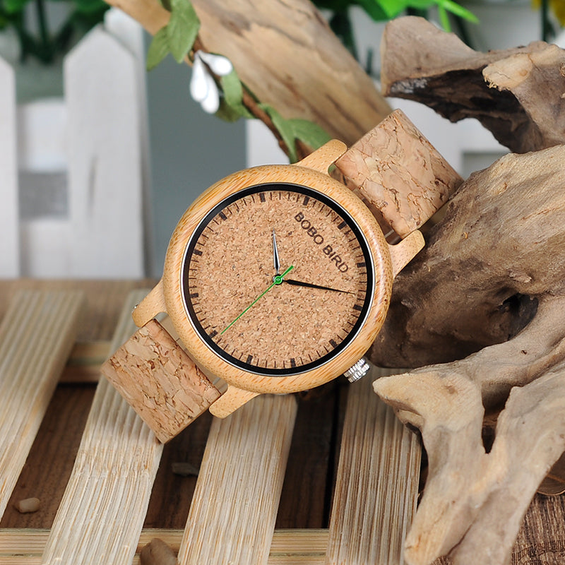Montres en bambou et en bois