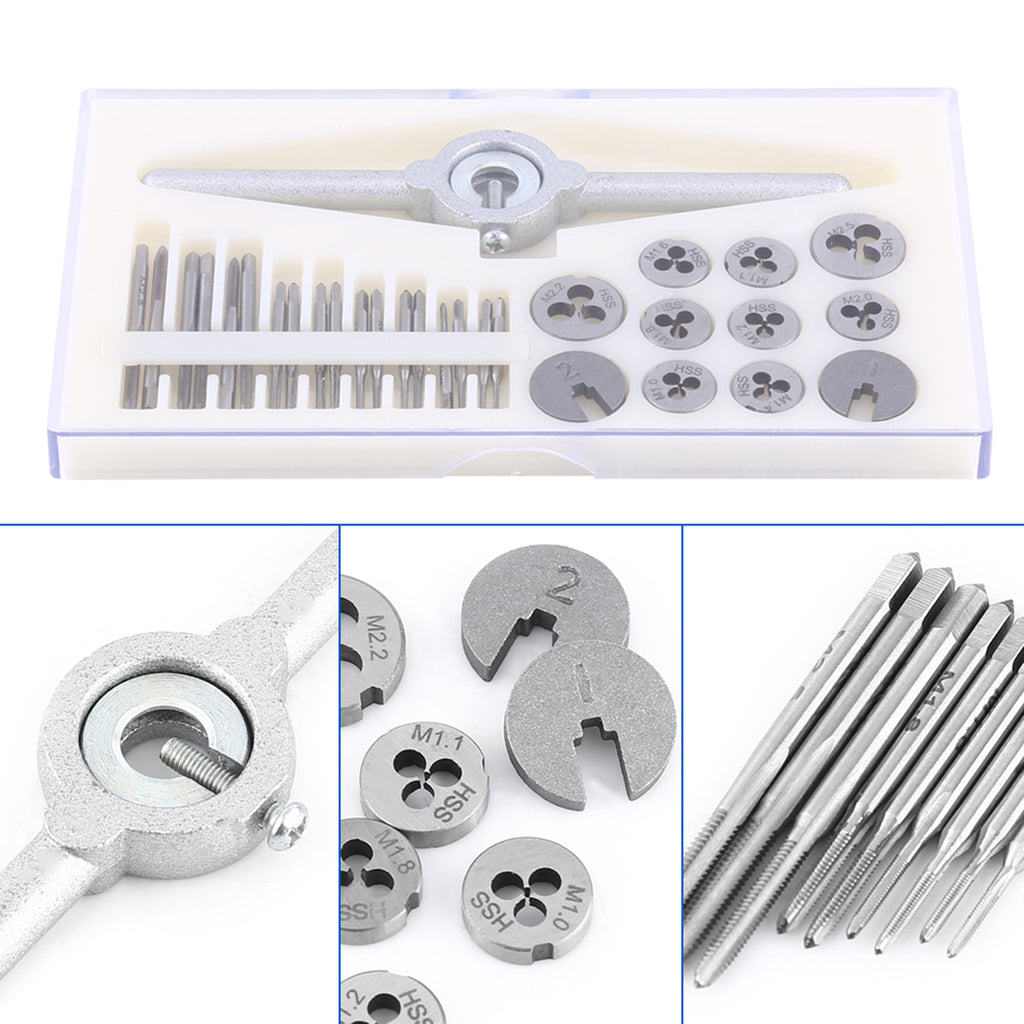 30PCS/Set Taps Dies Spenner Set vis filetage taping Hand Tools Kit
