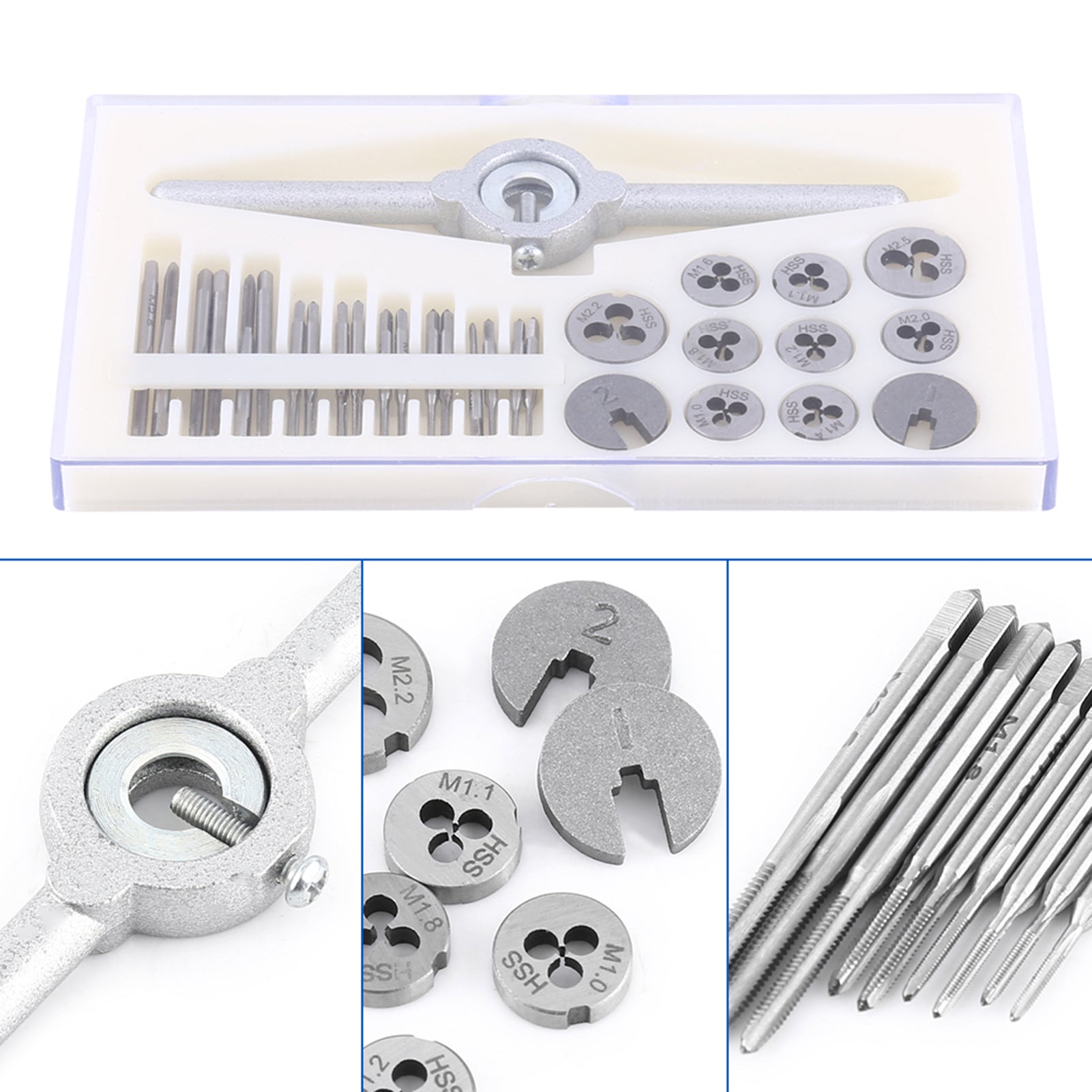 30PCS/Set Taps Dies Spenner Set vis filetage taping Hand Tools Kit