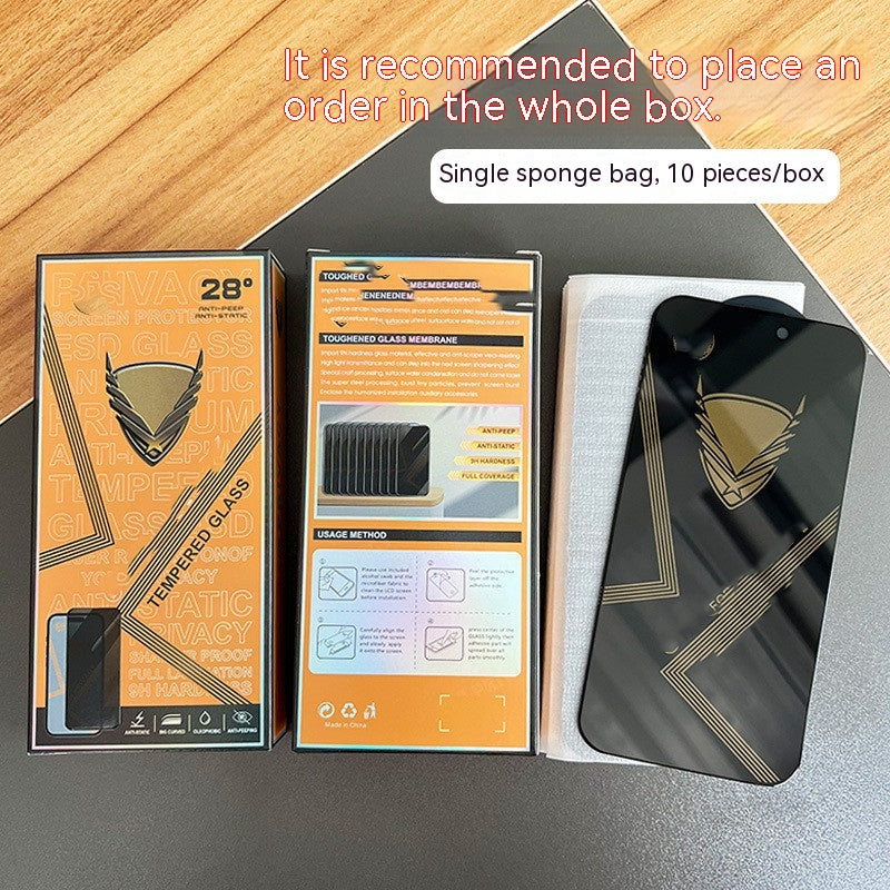 Anti-peep Film HD 8 Protecteur d'écran en verre 12pro trempé pour téléphone portable