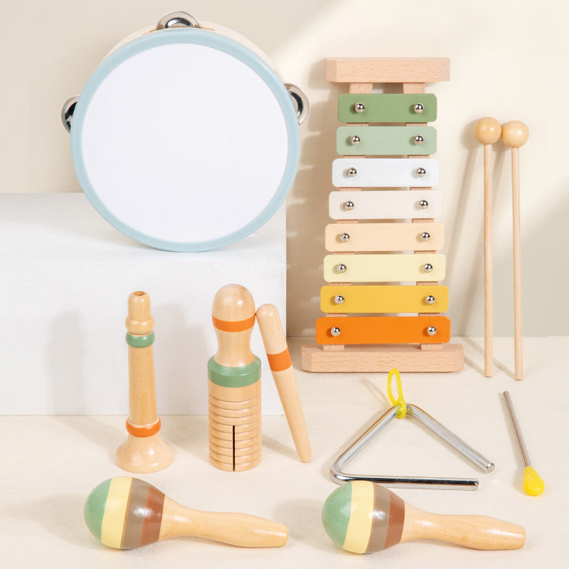 Ensemble de musique de percussion éducative en bois pour tout-petits
