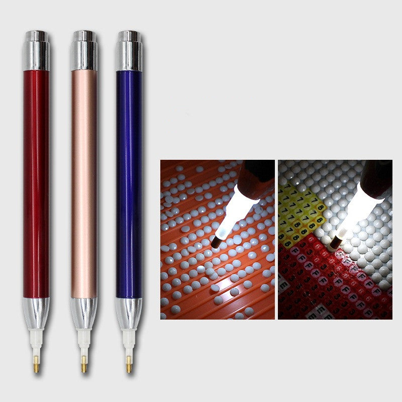 Stylo à perceuse pointu Stylo lumineux Stylo à perceuse point de croix Stylo léger