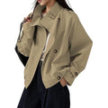 Manteau de tranchée rétro mode pour femmes